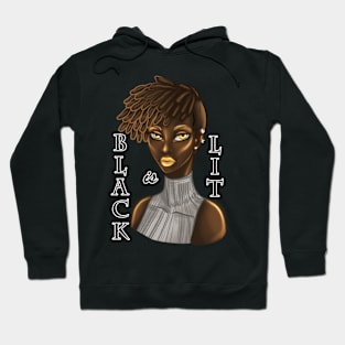 Black is Lit Melanin Woman Dreadlocks Anime Brown Hoodie